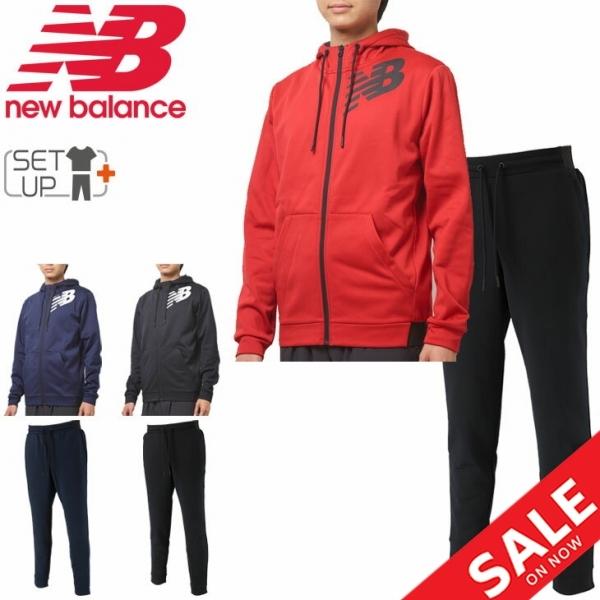 スウェット 上下セット メンズ セットアップ ニューバランス Newbalance フルジップフーディ ロングパンツ 上下組 スポーツウェア 保温 男性 Amj930 Amp Apworld 通販 Paypayモール