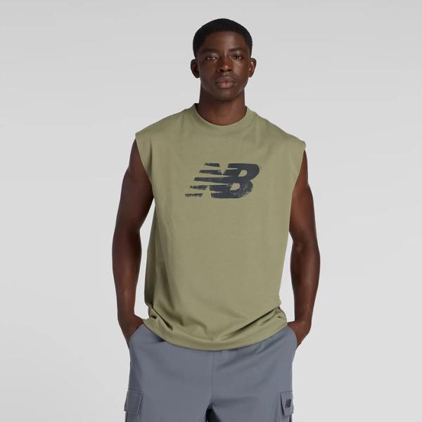 ニューバランス ノースリーブ Tシャツ メンズ Newbalance スリーブレスシャツ 速乾 ドライ タンクトップ トレーニング ランニング 運動 /AMT53173-DIO