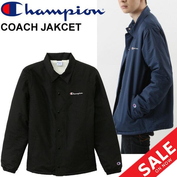 コーチジャケット メンズ チャンピオン Champion アウター 男性 ブルゾン ジャンパー 裏ボア 保温 防寒 撥水 紳士服 C3ll610 正規品 C3 L610 Apworld 通販 Paypayモール