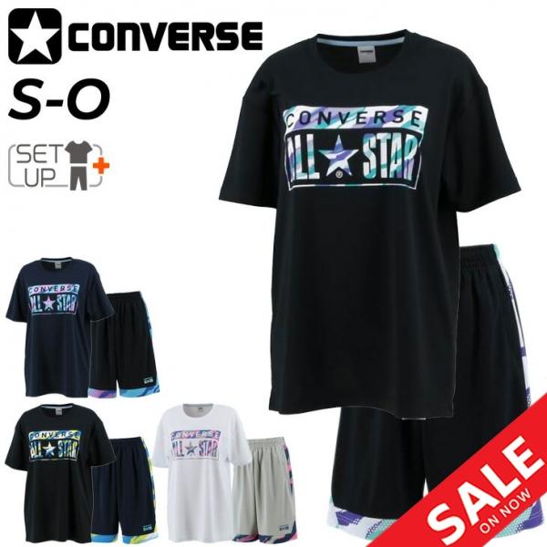 コンバース 半袖Tシャツ ハーフパンツ レディース 上下/CONVERSE