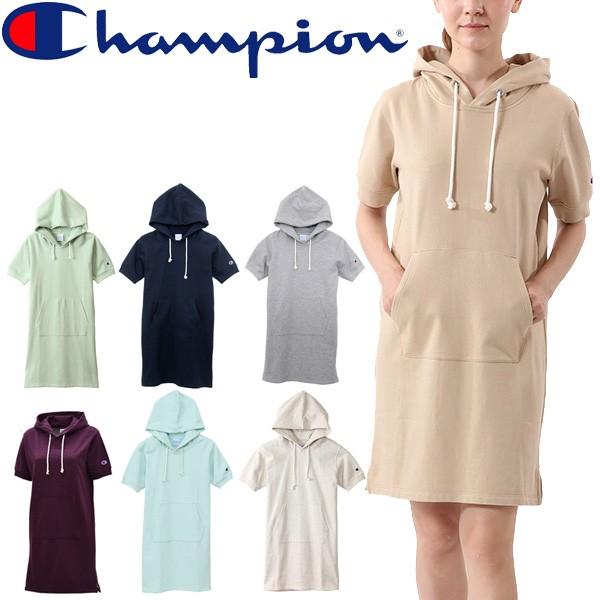 スウェット ワンピース 半袖 レディース チャンピオン Champion S Sパーカー プルオーバー チュニック スポーツ Cw K106 Apworld 通販 Paypayモール