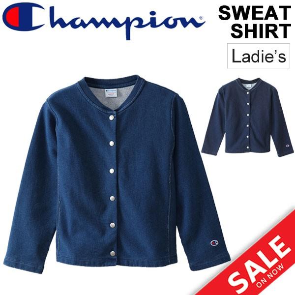 スウェット ジャケット レディース アウター チャンピオン Champion スナップジャケット インディゴ染め 10oz オンス Cw N006 Apworld 通販 Paypayモール