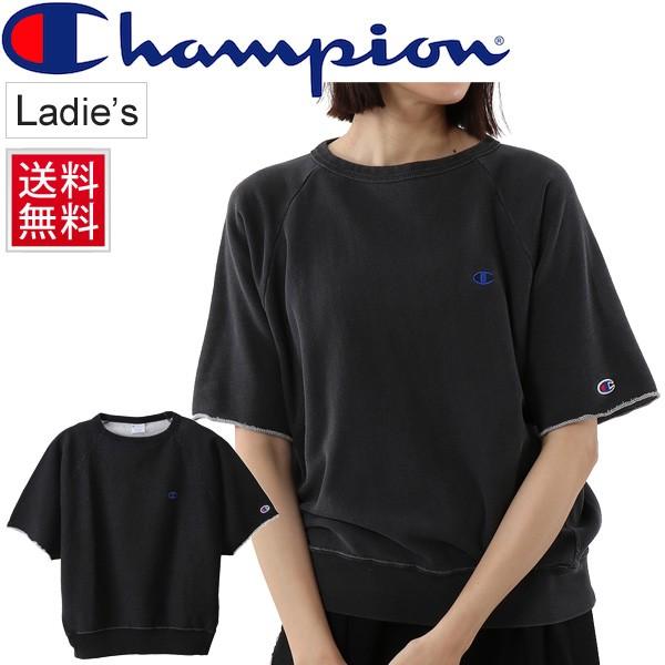 スウェットシャツ 半袖 トレーナー レディース チャンピオン Champion リバースウィーブ 10oz オンス クルーネック Cw P007 取寄 Apworld 通販 Paypayモール