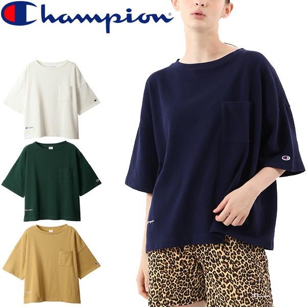 半袖 Tシャツ レディース チャンピオン Champion ビッグシルエット ポケットt クルーネック シンプル Cw R321 Apworld 通販 Paypayモール