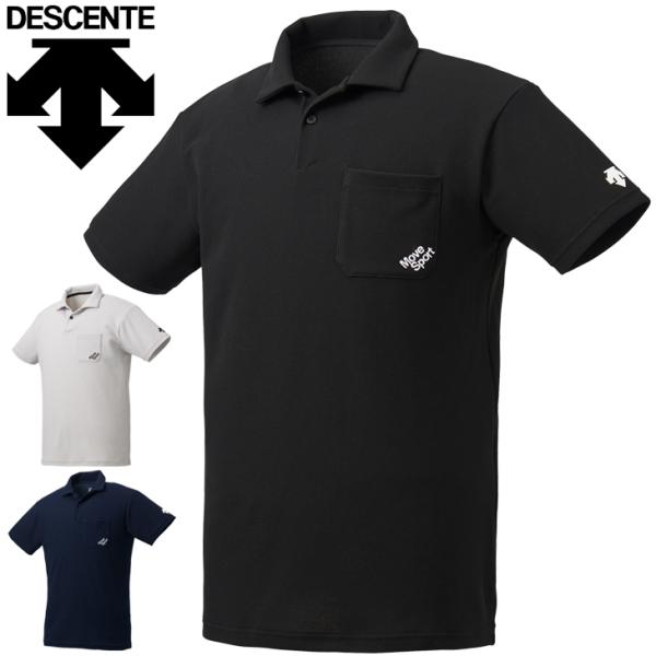 【未着用】 デサント DESCENTE メンズ 半袖 ポロシャツ タグ付き M DESCENTE デサント 半袖 ポロシャツ メンズ MOVESPORT SUNSCREEN