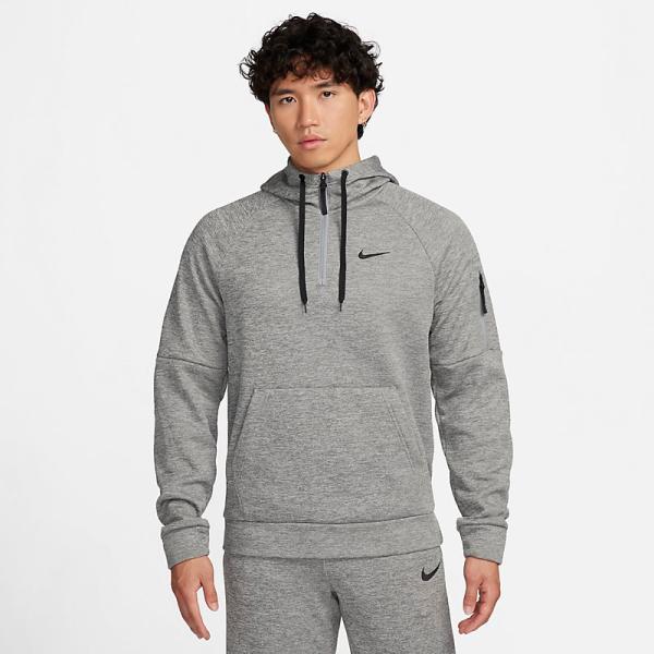 NIKE パーカー Nike Therma Zipper Cardigan Casual Sports Hooded Jacket Black