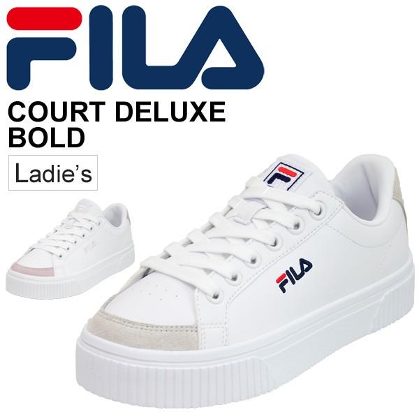 スニーカー レディース シューズ フィラ Fila コートデラックス ボールド コートスタイル ローカット 女性用 スポーティ カジュアル F5080 Apworld 通販 Paypayモール