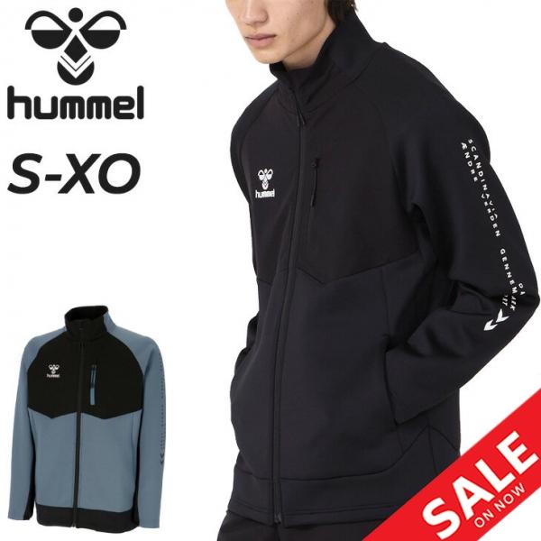 hummel ニット×ウーブン ハイブリッドジャージ 上下セット hummel（ヒュンメル） ジャージ ジャケット メンズ 長袖 ニット