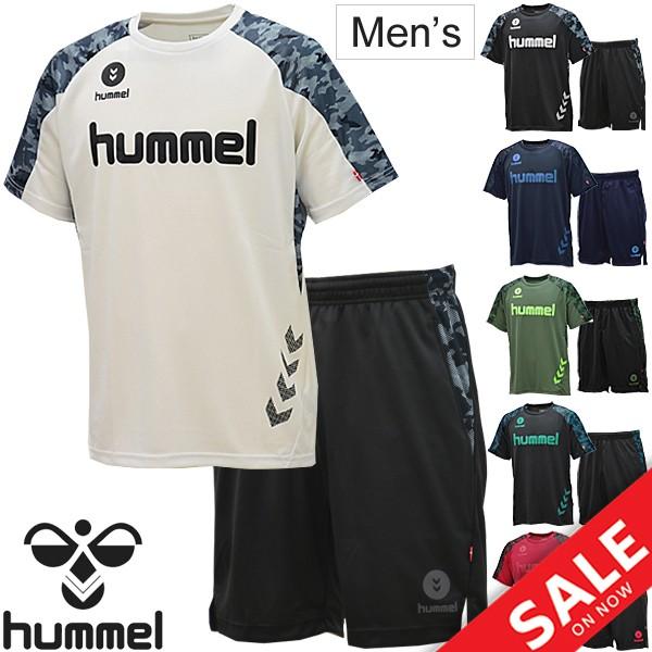 hummel半袖Tシャツ、ショートパンツ上下2セット hummel 半袖Tシャツ ハーフパンツ 2点セット 上下セット メンズ