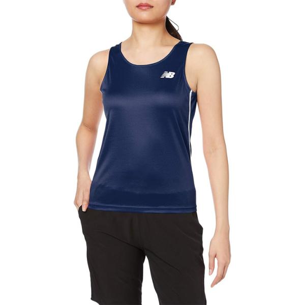 ニューバランス ノースリーブシャツ レディース ランニングウエア Newbalance レーシングシャツ 陸上 トレーニング マラソン ジョギング 記録会 /JWTR9054-NV
