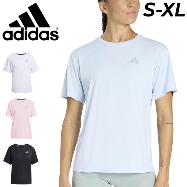 アディダス 半袖シャツ レディース adidas Run Ess Tee W ランニングウェア Tシャツ 女性用 トップス ジョギング マラソン トレーニング フィットネス /LA749