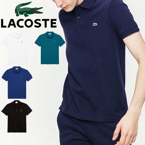 ポロシャツ 半袖 メンズ ラコステ LACOSTE ソリッドポロシャツ スリム