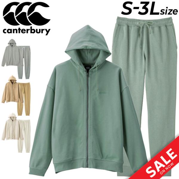 新品未使用Canterbury ダークグレー フーディ＆スウェットパンツセット スウェット 上下 メンズ セットアップ カンタベリー canterbury