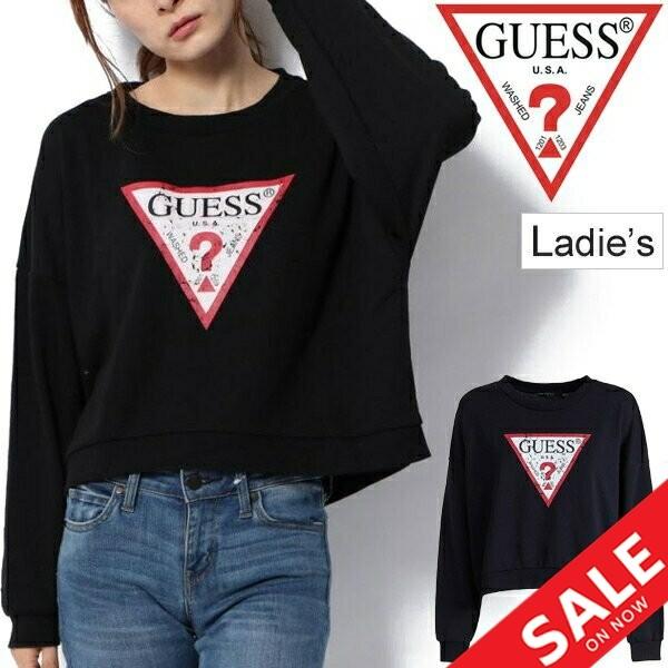 スウェットシャツ 長袖 トレーナー レディース ゲス Guess Triangle Logo Iconic Fleece Sweat プルオーバー W93q73k8k90 Apworld 通販 Paypayモール