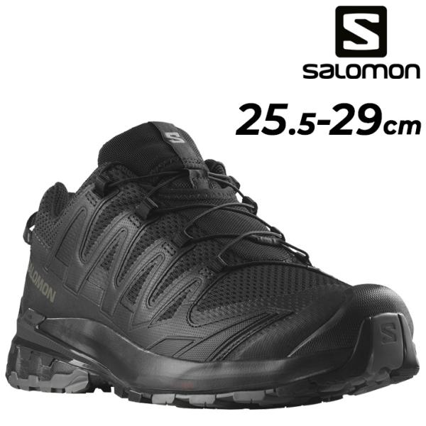 サロモン メンズ トレイルランニングシューズ 幅広 ワイド 靴 SALOMON XA PRO 3D V9 WIDE トレイルシューズ ローカット バンジーレース /XAPRO3D-V9WIDE