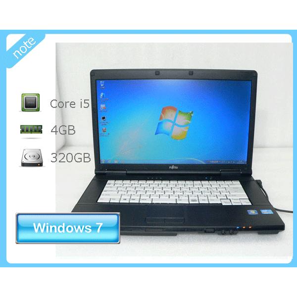 LIFEBOOK A ノートパソコン Windows7 Pro 32bit 富士通 A572/F 