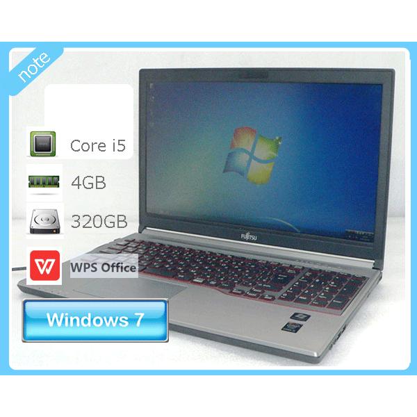 LIFEBOOK E ノートパソコン Windows7 富士通 E754/H (FMVE0401H) Core 
