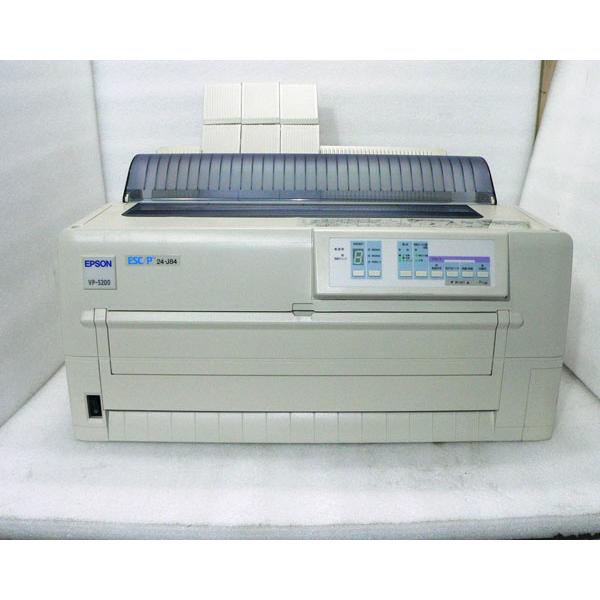 ■商品名:  EPSON ドットプリンター VP-5200■状態:中古品。動作確認済みです。インクリボンは現状の物をお付けします(表示薄の為、要交換です)■外観:筐体に黄ばみ、シール跡あり(画像参照)■付属品:電源ケーブル、前後トラクターの...