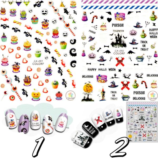 極薄 ネイルシール ハロウィン ドクロ モンスター デコやレジン アルバム制作などに H Ca 2 Aqua Nail アクアネイル 通販 Yahoo ショッピング