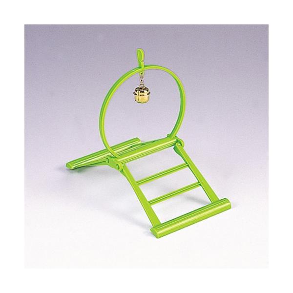 セキセイ・文鳥・カナリヤ及び飼い鳥全般に最適です。／狭い鳥かごの中ではブランコは小鳥の大切な運動具の一つです。／小鳥はブランコが大好きで喜んで遊びます。／鈴に付いている鎖をくわえて上手にウルトラCの曲芸をしたり楽しそうに運動します。／健康維...