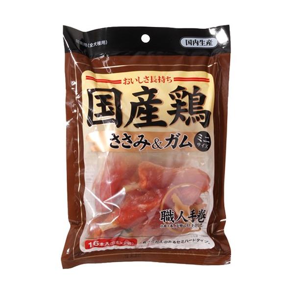 アスク　国産鶏　ささみ&ガム　ミニサイズ　16本