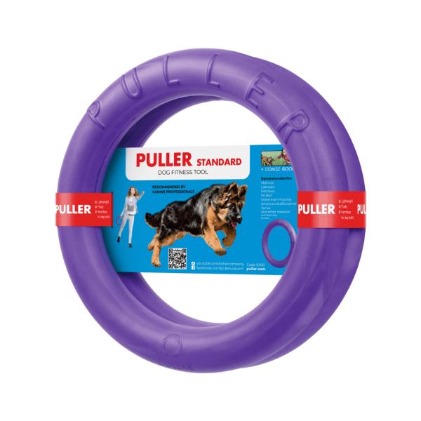 PULLERは2個1組で使う全く新しいドッグトイ／プロのドッグトレーナーが愛犬のしつけを正しく行うために2個1組で開発されました／２つのPULLERを正しく使うことで、愛犬とのコミュニケーションの幅が大きく広がります／犬が最も熱中する動作を...