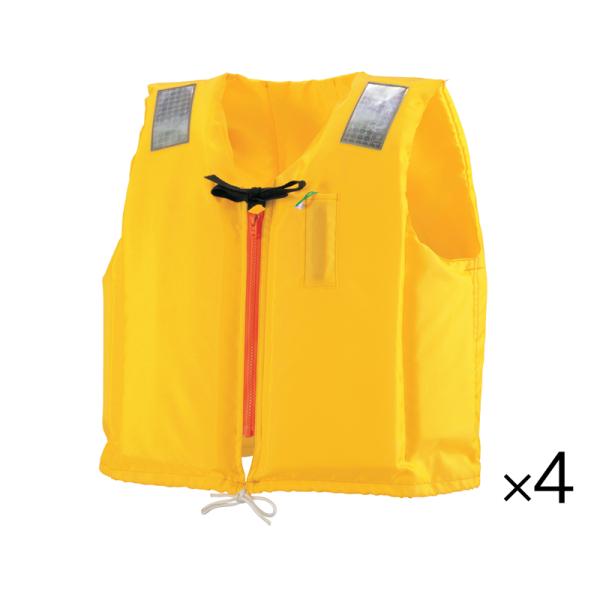小型船舶用救命胴衣 ライフジャケット オーシャンC-2型イエロー 4着