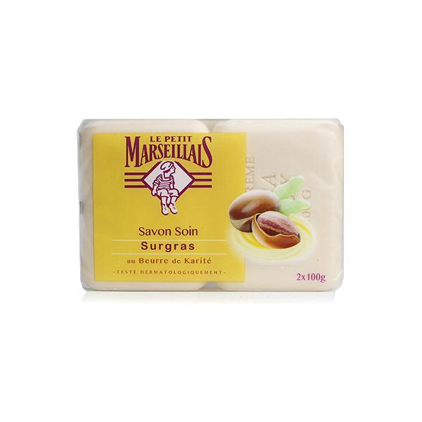  veB }ZC T[OX \[v VAo^[ Ό 2X100g LE PETIT MARSEILLAIS SURGRAS SOIN SOAP SHEA [nwu]
