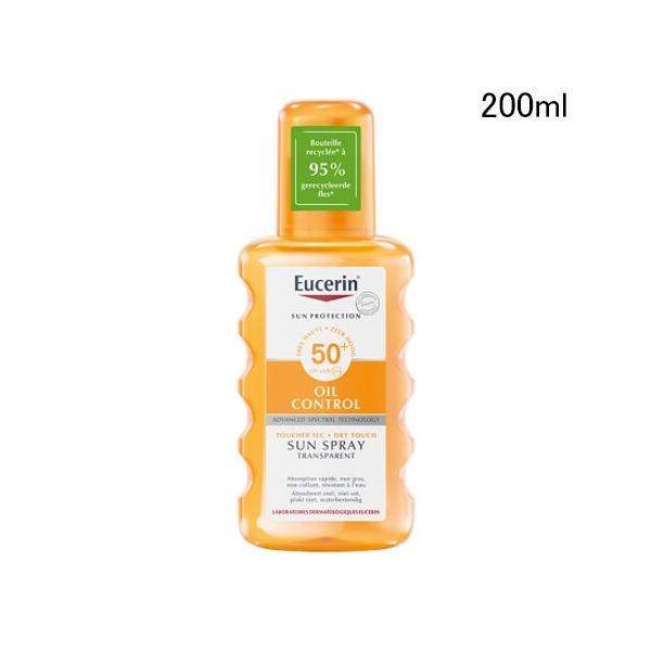 ユーセリン 日焼け止めオイル コントロール サンスプレー クリアタイプ SPF50+ 200ml EUCERIN SUN PROTECTION OIL CONTROL SUN SPRAY TRANSPSRENT