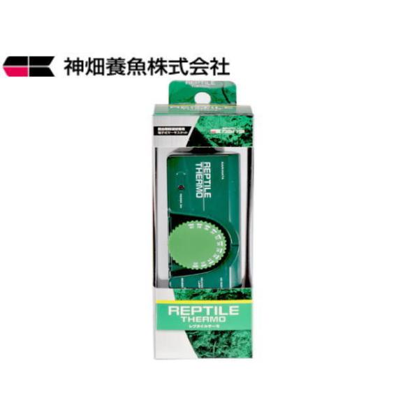 商品名：カミハタ　レプタイルサーモ爬虫類用保温器具専用サーモスタット温度変化に応じて電源のON／OFFを行う器具で、飼育環境の温度を設定温度付近に保つための器具です。保温球の通電が一目でわかるＬＥＤ表示を採用。２０℃〜４０℃の温度設定が可能...