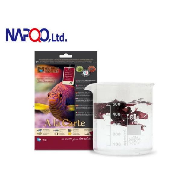 商品名：アラカル レッドシーウィード 15ｇ※ポスト投函【ネコポス発送】他用品同梱包不可・商品代引き不可商品になります。ビタミン・ミネラル豊富な100％天然海藻フード！・魚たちの自然環境下での捕食習慣を再現します。・採取は海洋汚染のないフラ...