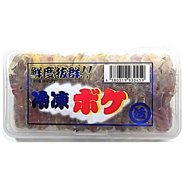 チヌのダンゴ釣りに最適！だんだんと入手困難になって来ている「ボケ」に、ハード加工を施し、生タイプの冷凍に仕上げました。是非一度お試しください。 ◆サイズ：約５〜７cm程度◆入り数：１パック30匹前後入っています。※冷凍ボケを、オブラートに包...