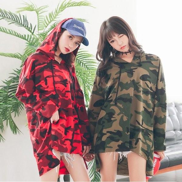 パーカー Tシャツ レディース 長袖 迷彩柄 ゆったり レディース カジュアル ストリート スケーター レディース大きいサイズあり 春夏秋 おしゃれ Yst65 Aquadoor 通販 Yahoo ショッピング