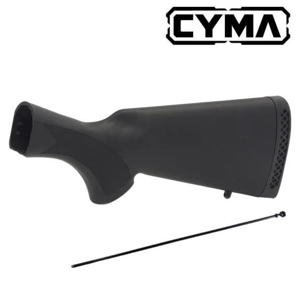 CYMA M870ショットガンシリーズの用のフィクスドストックです。・材質：ABS・サイズ：約340mm*130mm*35mm・重量：約350g・対応：CYMA M870 エアコッキングショットガンシリーズ