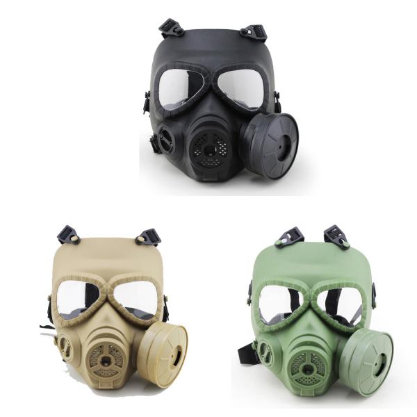 WOSPORT M04 ガスマスク タイプ フルフェイスマスク BK : ガンモール