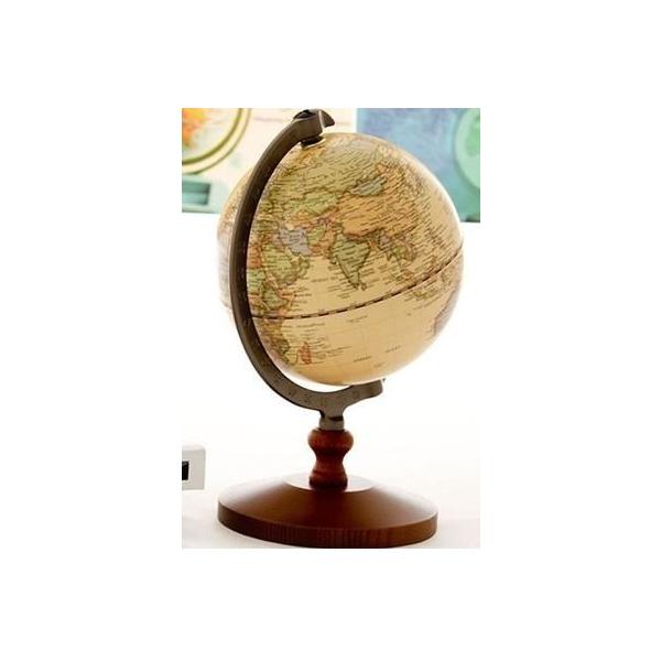 アンティーク風 英語表記 木製 インテリア 地球儀 おしゃれな オブジェにも Pindo Com Py