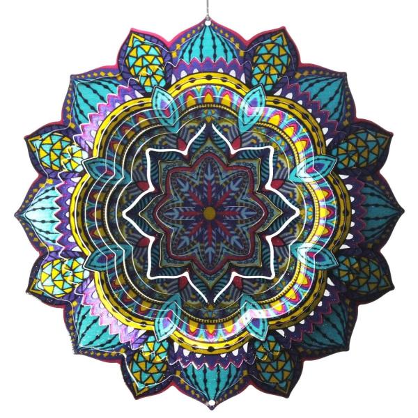 マジカルスピナー 曼荼羅 Mandala 直径22cm モデル4 サイケデリック ヨガ ステンレス製 ウインドスピナー プレミアモデル