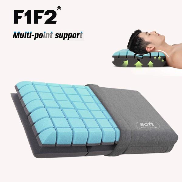F1f2 快眠枕 枕強力サポート肩こり首こりを防ぐ 頚椎サポート健康枕通気