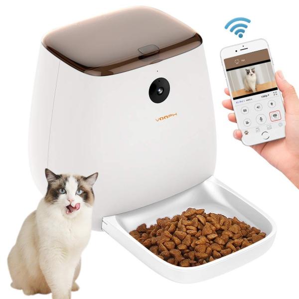 Vooph スマートペット自動給餌器 犬猫 自動餌やり器 ペットフードオートフィーダ 猫自動給餌器 餌入れ エサ ねこ 自動餌 うさぎ 猫 給餌機 自動えさやり オーバーのアイテム取扱