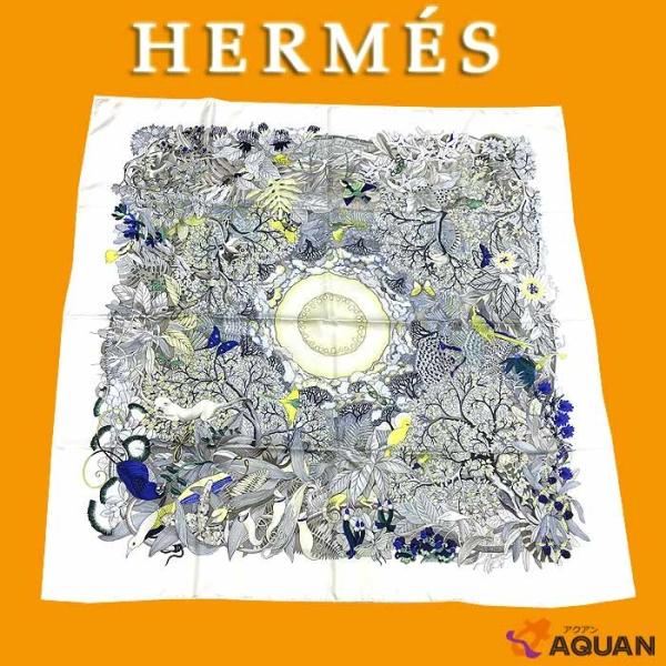HERMES エルメス カレ90 大判スカーフ 生命の森 Au Coeur de la 