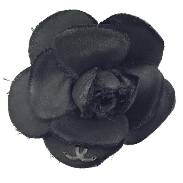 CHANEL シャネル カメリア コサージュ ブローチ 花 ブラック 黒 CHANEL シャネル カメリア コサージュ ブローチ 花 ブラック 黒