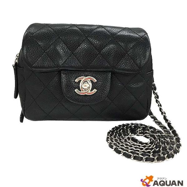 Chanel シャネル マトラッセミニ チェーンショルダーバッグ ウォレットショルダーバッグ ブラック キャビアスキン シルバー金具 送料込み Buyee Buyee 提供一站式最全面最專業現地yahoo Japan拍賣代bid代拍代購服務 Bot Online