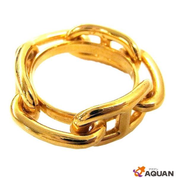 HERMES セール エルメス シェーヌダンクル スカーフリング ゴールド  