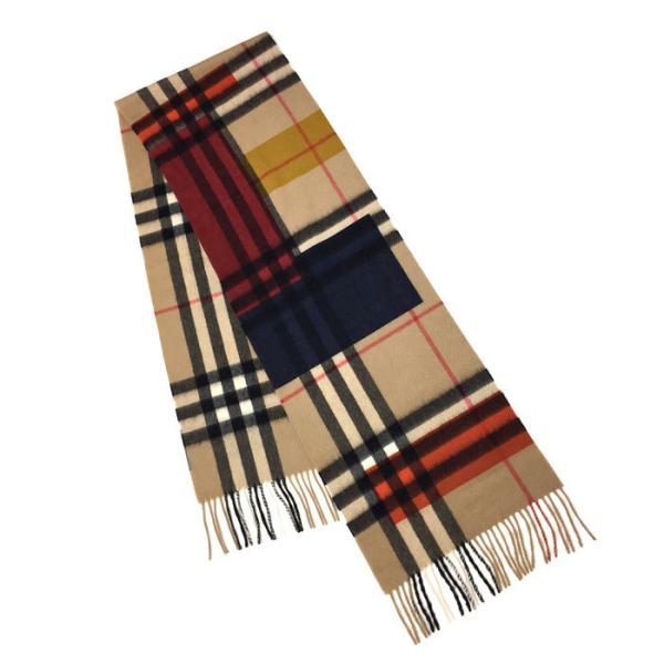 BURBERRY　バーバリー　マフラー　リバーシブル　ノヴァチェック　チェックマフラー　バーバリーチェック　カシミヤ　ベージュ系　レディース　メンズ　 男女兼用