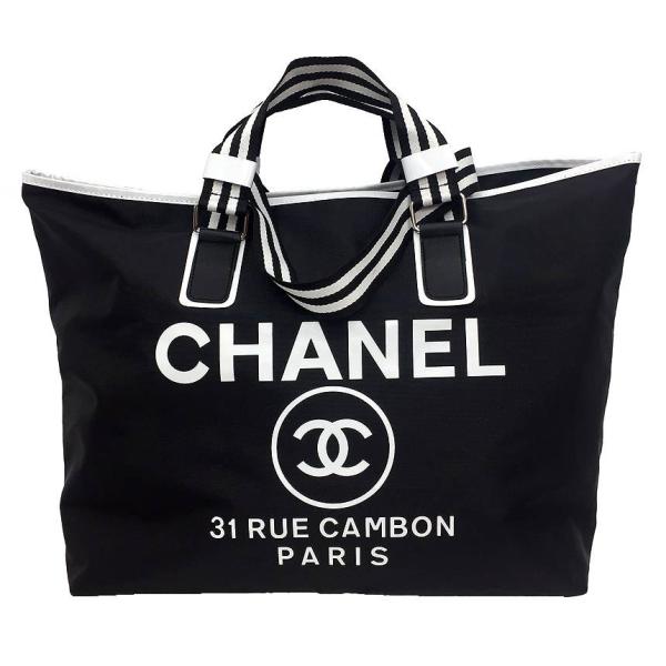 CHANEL CHANEL シャネル ノベルティ トートバッグ 黒 ブラック CHANEL CHANEL シャネル ノベルティ トートバッグ 黒 ブラック