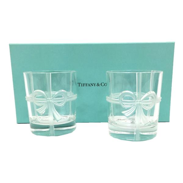 TIFFANY&CO. ティファニー ボウグラス リボン タンブラー ペア 2個セット ロックグラス 未使用 TIFFANY&CO. ティファニー ボウグラス リボン タンブラー ペア 2個セット ロックグラス 未使用