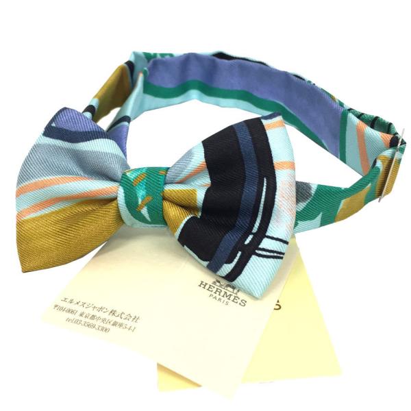 HERMES エルメス ヌー・パピヨン 蝶ネクタイ MODERNISME TROPICAL 熱帯 