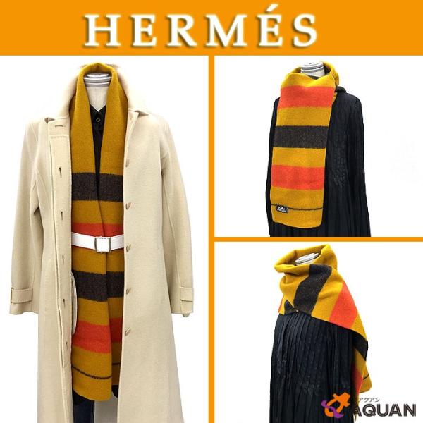 HERMES HERMES エルメス ロカバール マフラー ストール ウール HERMES HERMES エルメス ロカバール マフラー ストール ウール