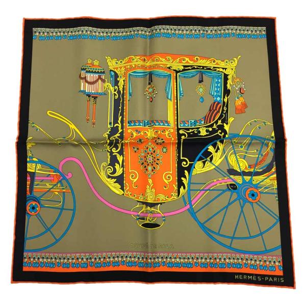 HERMES スカーフ エルメス カレ45 馬車 aq7069-