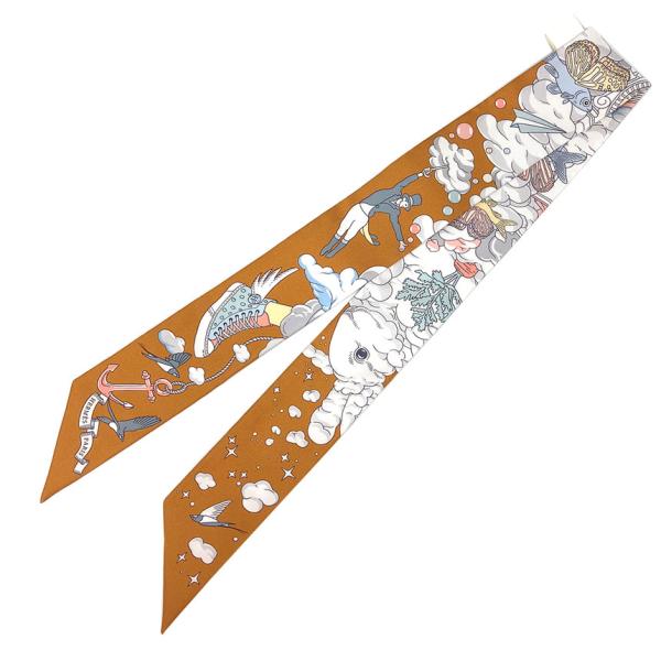 HERMES エルメス Twilly Scarf ツイリー スカーフ タイスカーフ Sur 